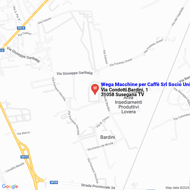 apri la mappa di Wega Macchine per Caffè Srl Socio Unico