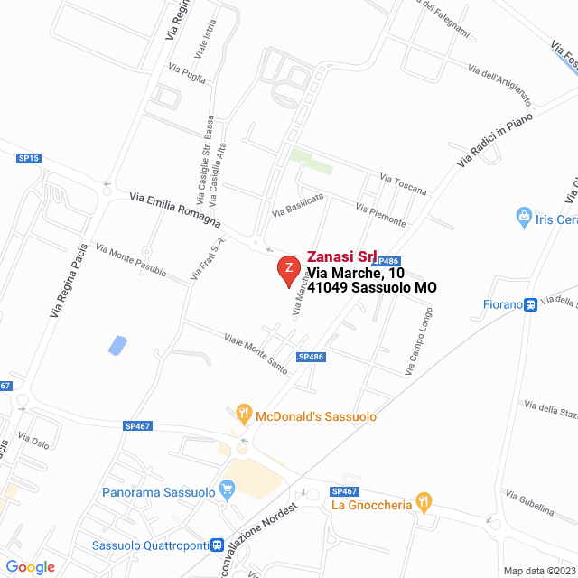apri la mappa di Zanasi Srl
