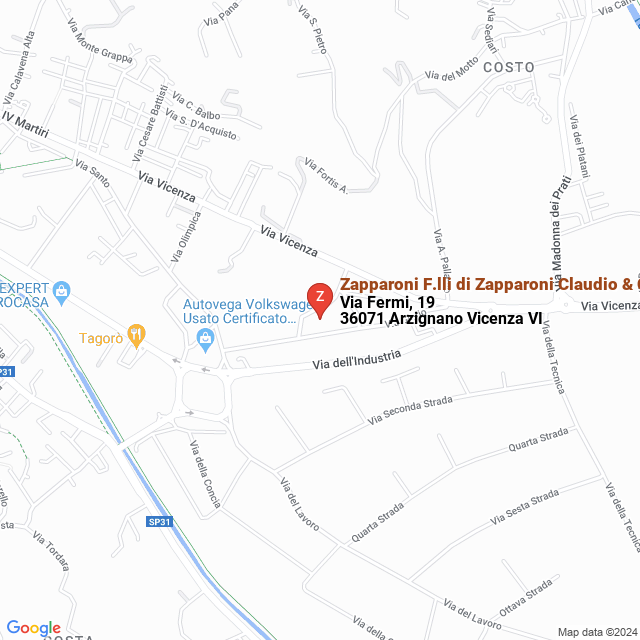 apri la mappa di Zapparoni F.lli di Zapparoni Claudio & C. Snc