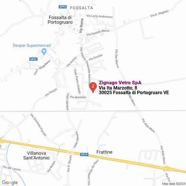 apri la mappa di Zignago Vetro SpA
