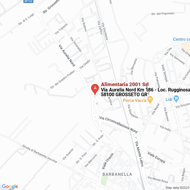 apri la mappa di Alimentaria 2001 Srl