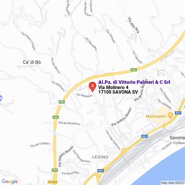 apri la mappa di Al.Pa. di Vittorio Palmeri & C Srl