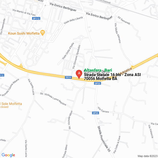 apri la mappa di Altasfera - Bari