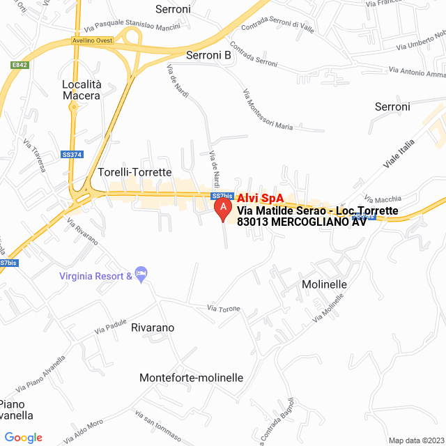 apri la mappa di Alvi SpA