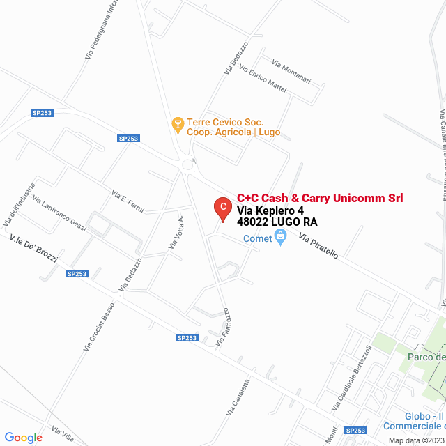apri la mappa di C+C Cash & Carry Unicomm Srl