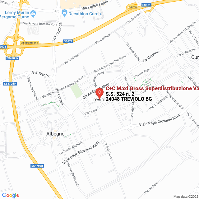 apri la mappa di C+C Maxi Gross Superdistribuzione Valdossola Srl