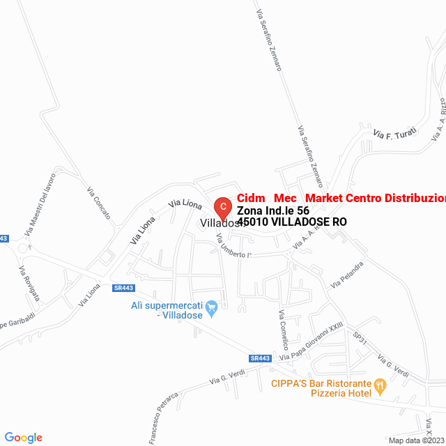 apri la mappa di Cidm - Mec - Market Centro Distribuzione Alimentari
