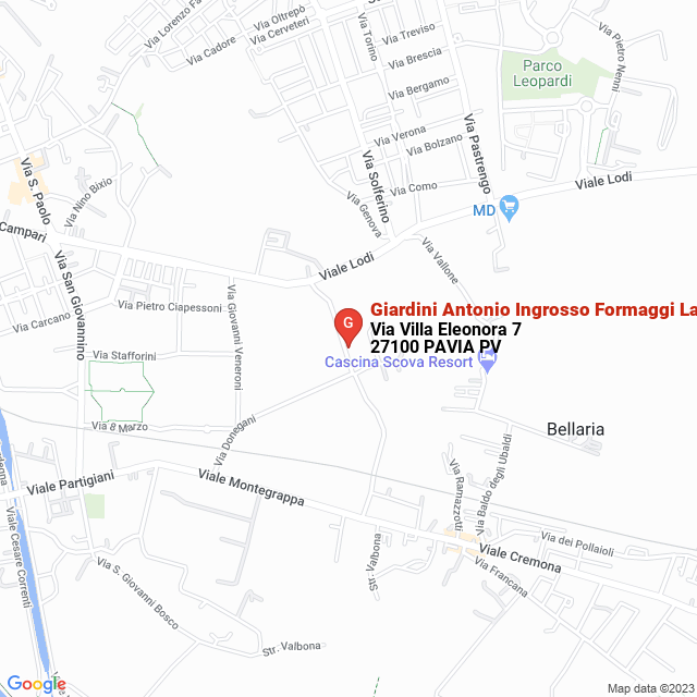 apri la mappa di Giardini Antonio Ingrosso Formaggi Latticini