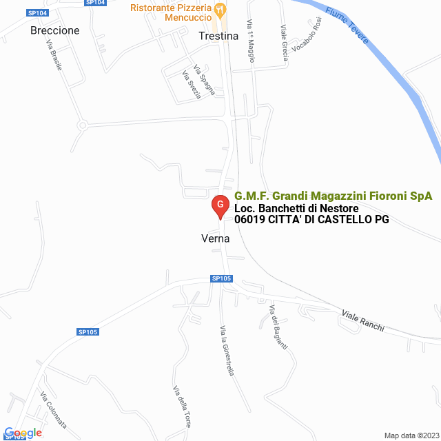 apri la mappa di G.M.F. Grandi Magazzini Fioroni SpA