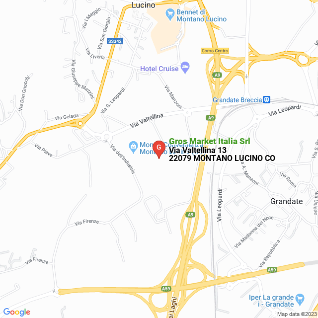 apri la mappa di Gros Market Italia Srl