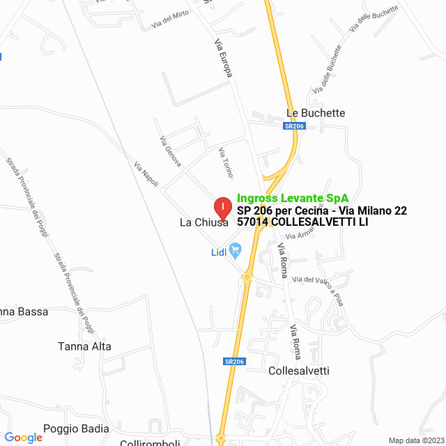 apri la mappa di Ingross Levante SpA