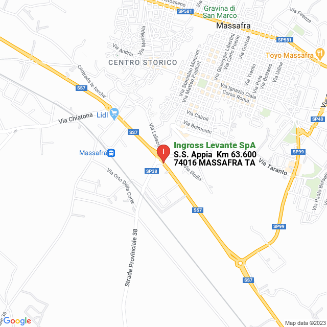 apri la mappa di Ingross Levante SpA
