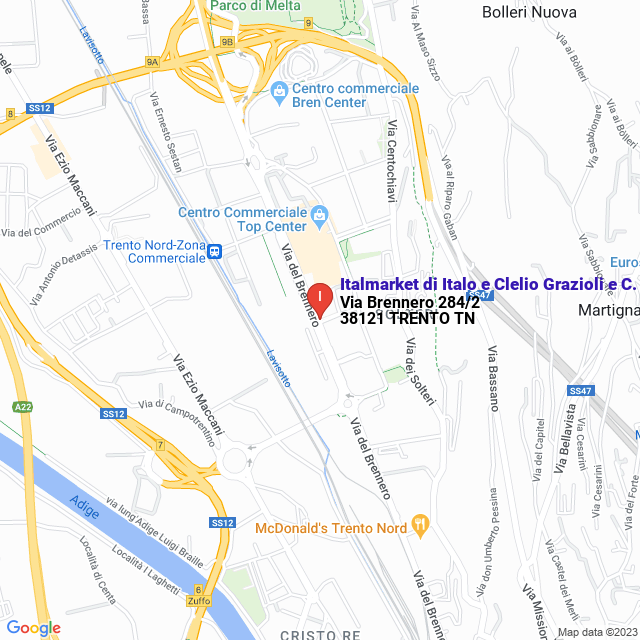 apri la mappa di Italmarket di Italo e Clelio Grazioli e C. Sas