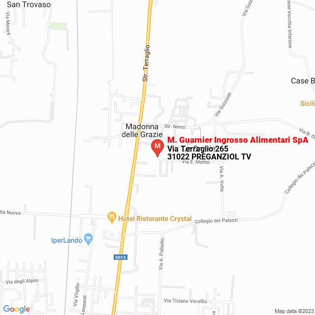 apri la mappa di M. Guarnier Ingrosso Alimentari SpA