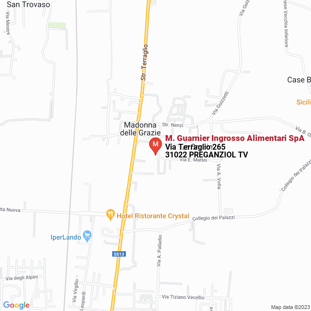 apri la mappa di M. Guarnier Ingrosso Alimentari SpA