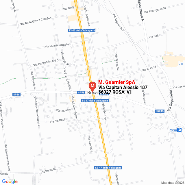 apri la mappa di M. Guarnier SpA
