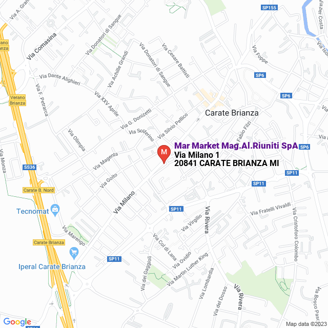 apri la mappa di Mar Market Mag.Al.Riuniti SpA