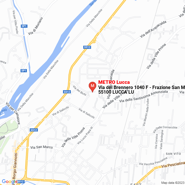 apri la mappa di METRO Lucca
