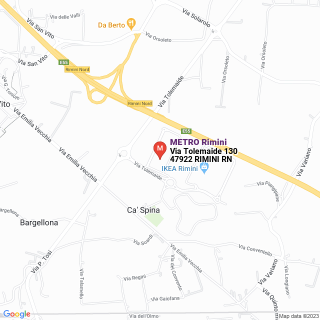apri la mappa di METRO Rimini