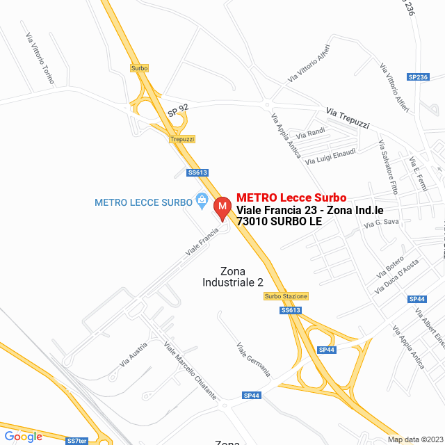apri la mappa di METRO Lecce Surbo