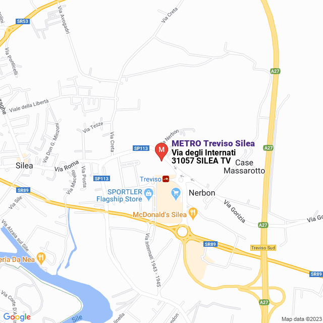 apri la mappa di METRO Treviso Silea