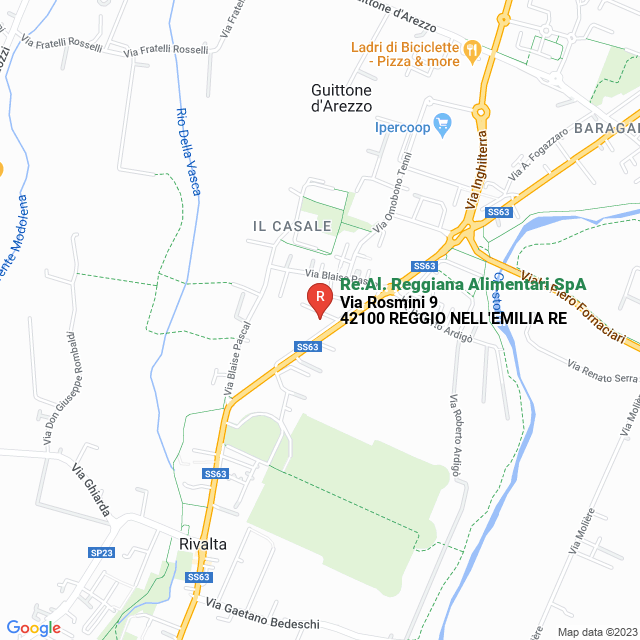 apri la mappa di Re.Al. Reggiana Alimentari SpA