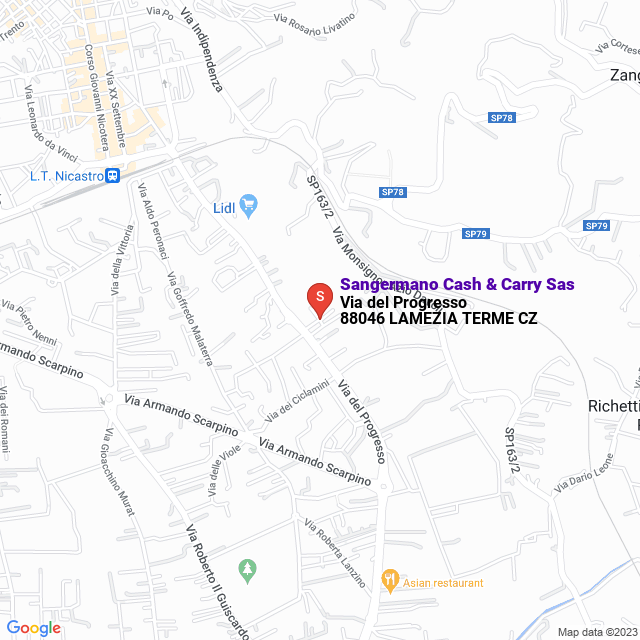 apri la mappa di Sangermano Cash & Carry Sas