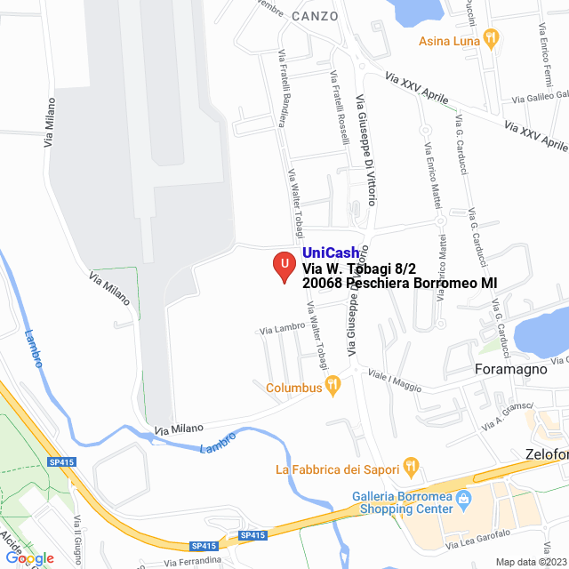 apri la mappa di UniCash