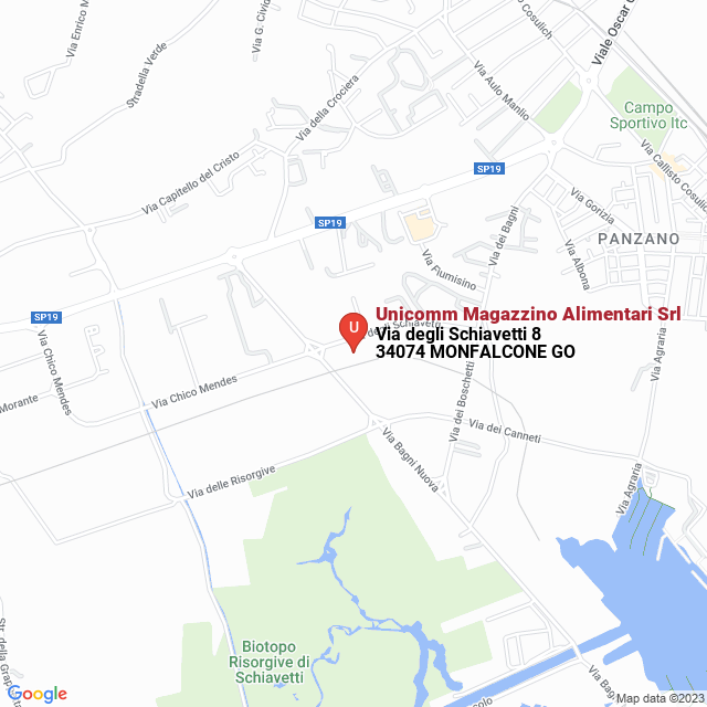 apri la mappa di Unicomm Magazzino Alimentari Srl