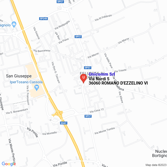 apri la mappa di Unicomm Srl