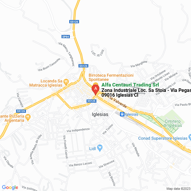 apri la mappa di Alfa Centauri Trading Srl