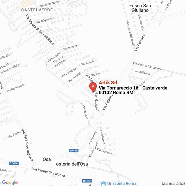 apri la mappa di Artik Srl