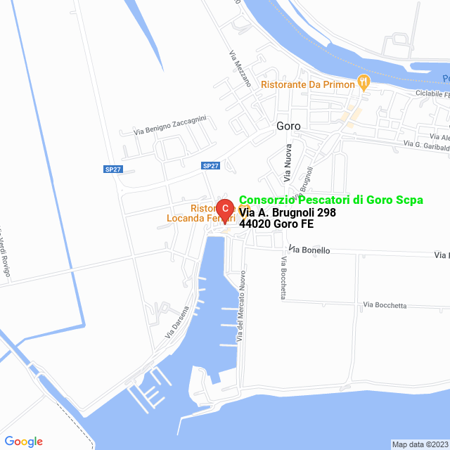 apri la mappa di Consorzio Pescatori di Goro Scpa