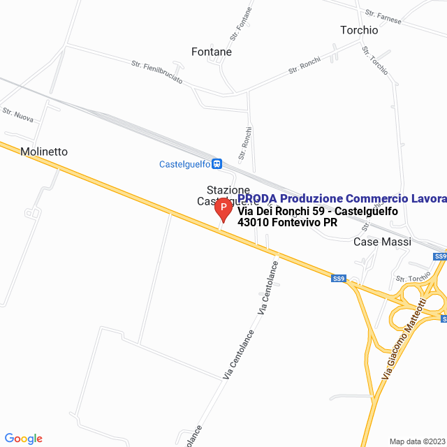 apri la mappa di PRODA Produzione Commercio Lavorazione Generi Agro Avicoli SpA