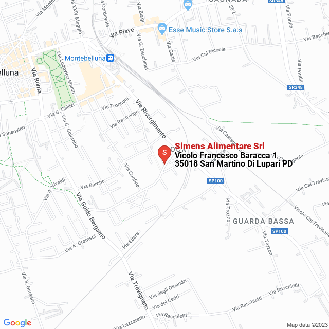 apri la mappa di Simens Alimentare Srl