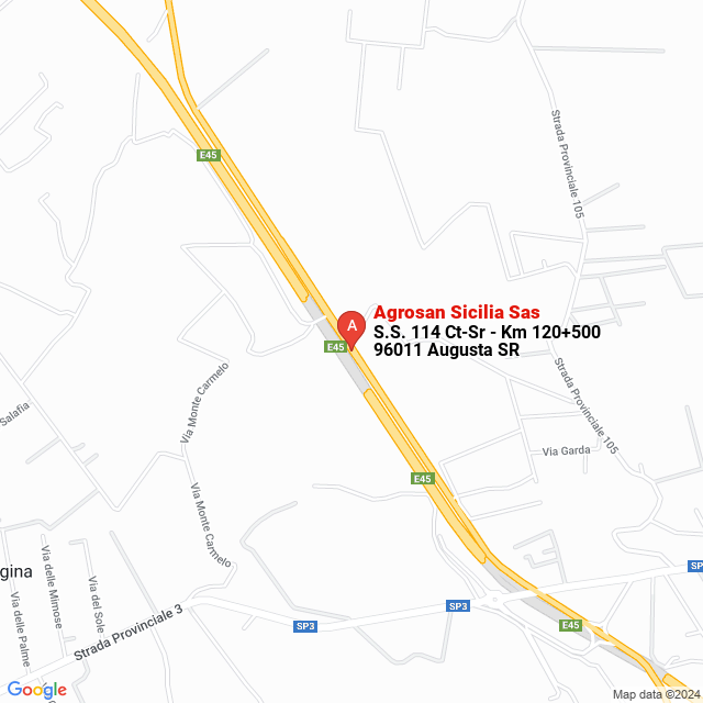 apri la mappa di Agrosan Sicilia Sas
