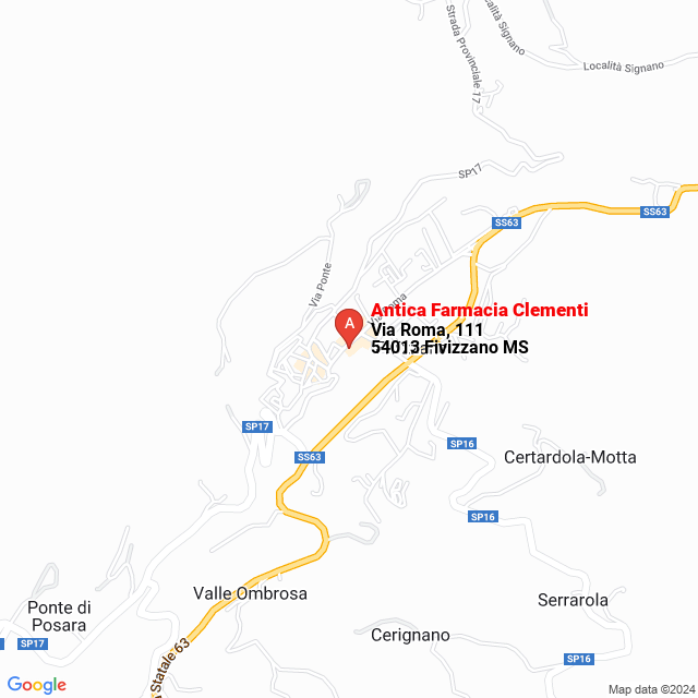 apri la mappa di Antica Farmacia Clementi