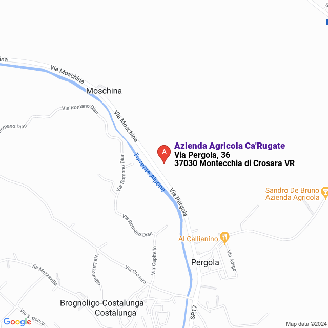 apri la mappa di Azienda Agricola Ca‘Rugate