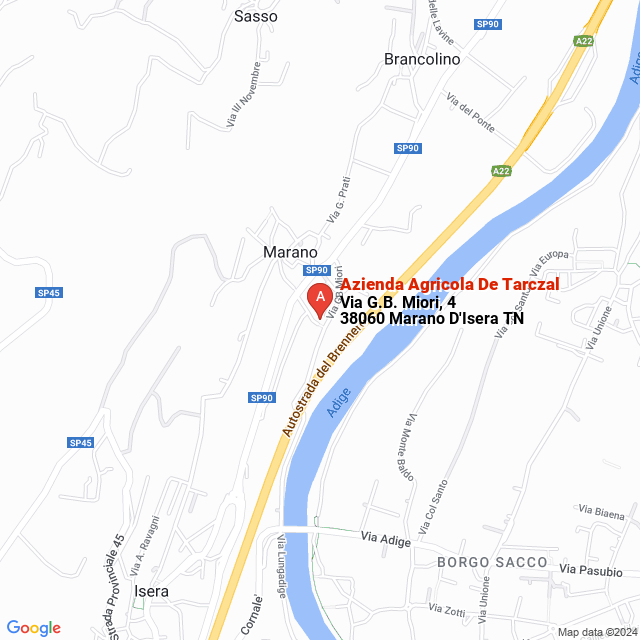 apri la mappa di Azienda Agricola De Tarczal