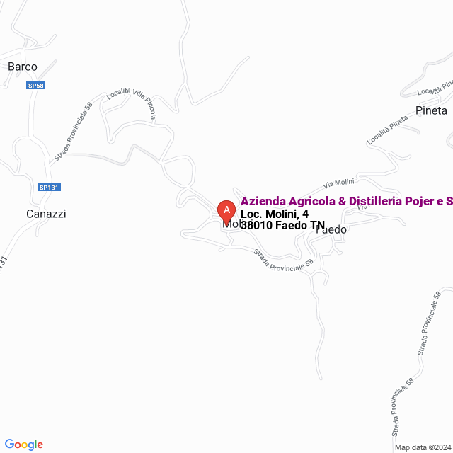 apri la mappa di Azienda Agricola & Distilleria Pojer e Sandri