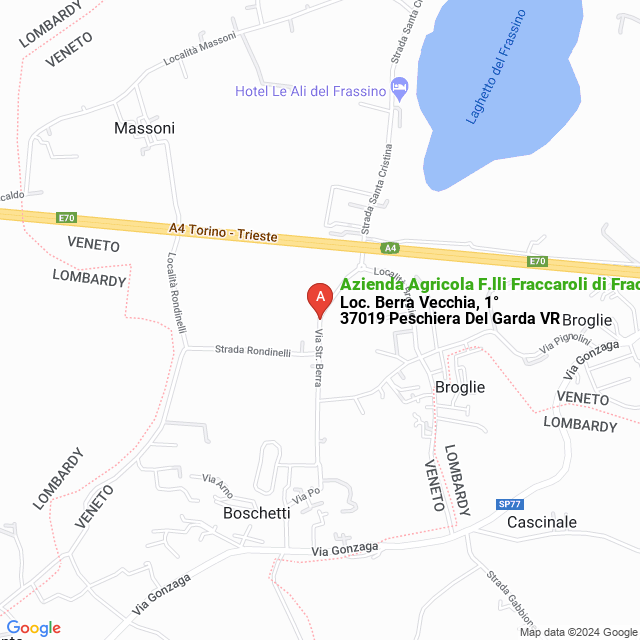 apri la mappa di Azienda Agricola F.lli Fraccaroli di Fraccaroli Giuseppe S.S.