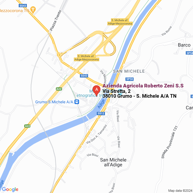 apri la mappa di Azienda Agricola Roberto Zeni S.S