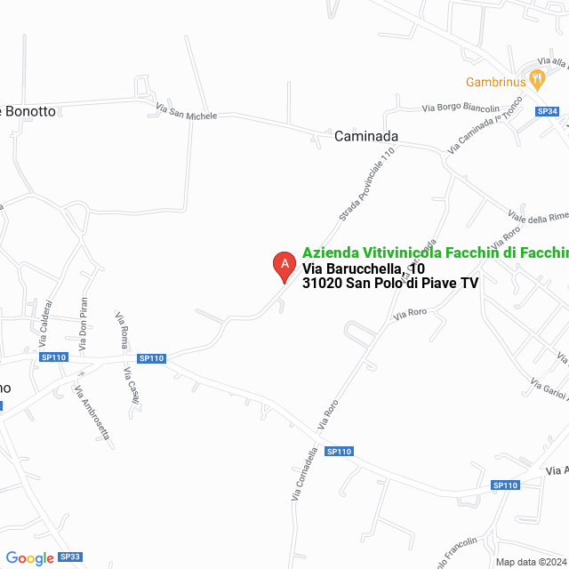 apri la mappa di Azienda Vitivinicola Facchin di Facchin E., R., A.