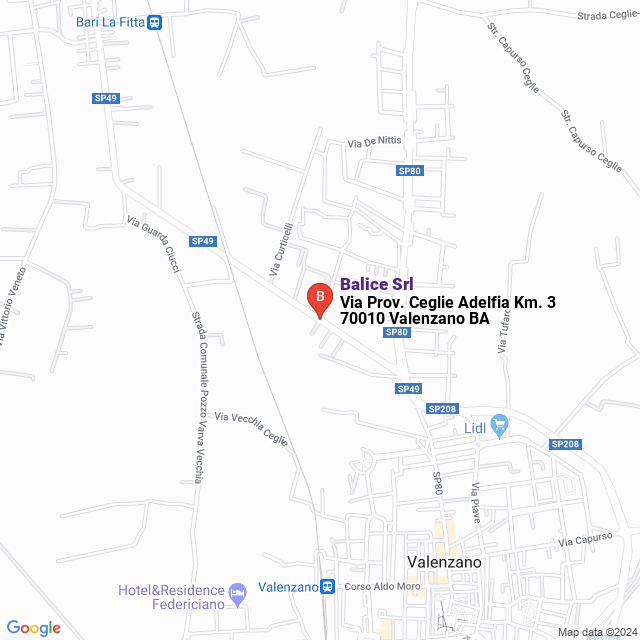 apri la mappa di Balice Srl