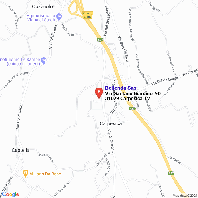 apri la mappa di Bellenda Sas