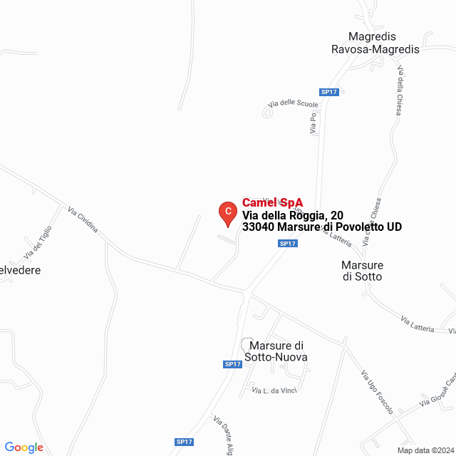 apri la mappa di Camel SpA