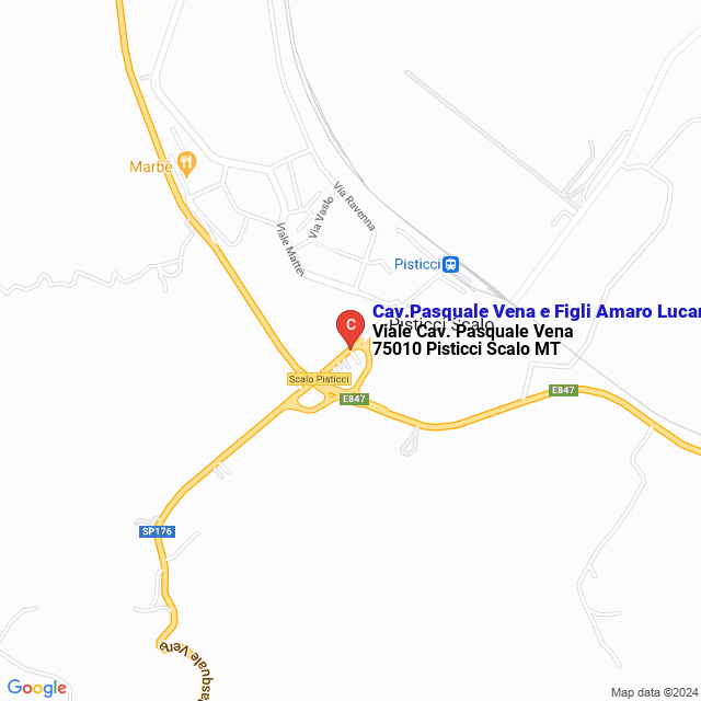 apri la mappa di Cav.Pasquale Vena e Figli Amaro Lucano SpA