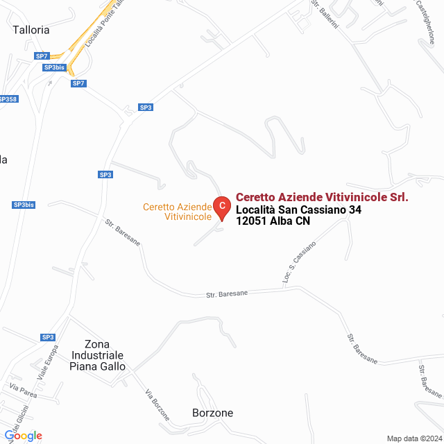 apri la mappa di Ceretto Aziende Vitivinicole Srl.