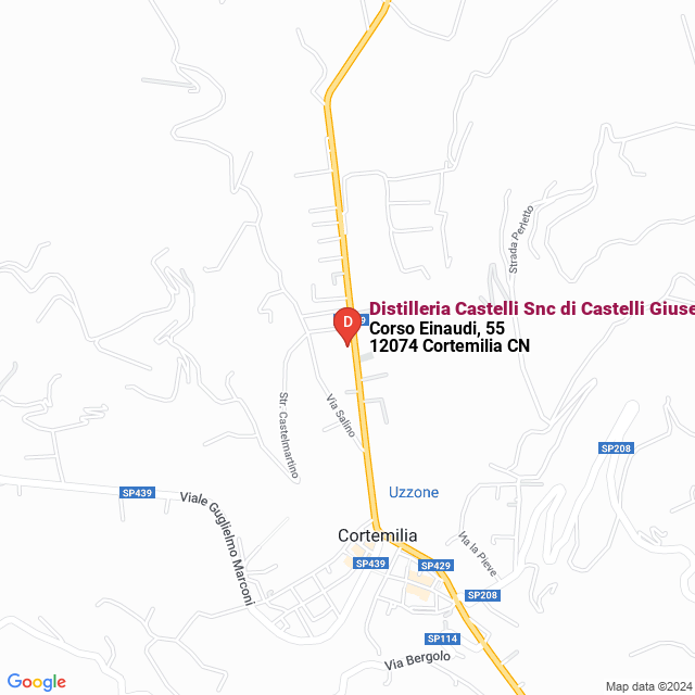 apri la mappa di Distilleria Castelli Snc di Castelli Giuseppe