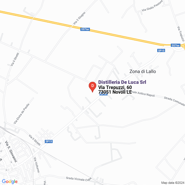 apri la mappa di Distilleria De Luca Srl